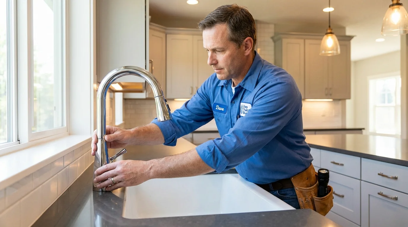 Kitchen faucet installation by Johns Plumbing LLC in Newburgh