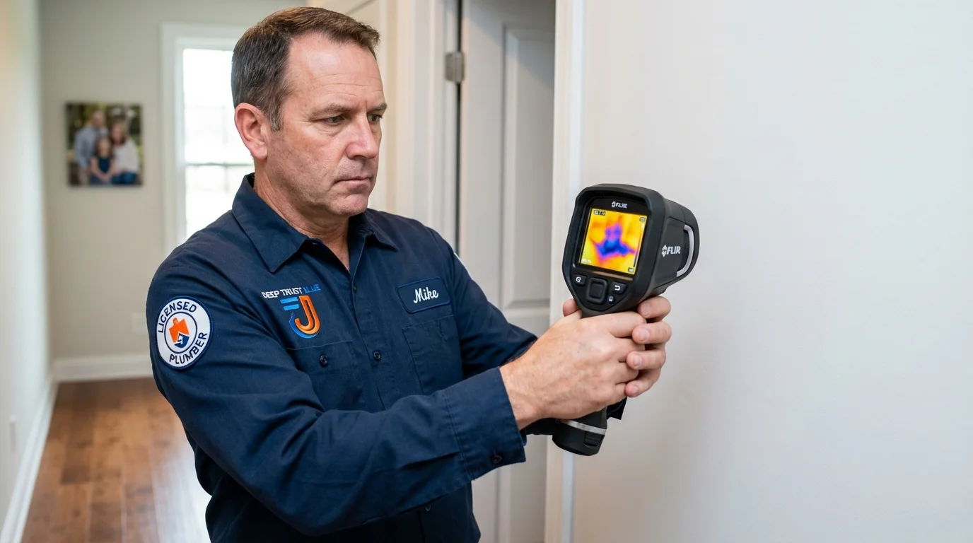 Thermal imaging leak detection by Johns Plumbing LLC in Newburgh